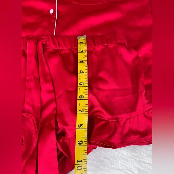 Victoria’s Secret Red Satin Pajama Set Small - Picture 14 of 16